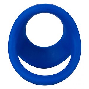 Inel Penis Dual Ring cu Suport pentru Testicule Albastru