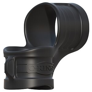 Inel Penis Cu Ball Stretcher Mr. Big Negru Thumb 2