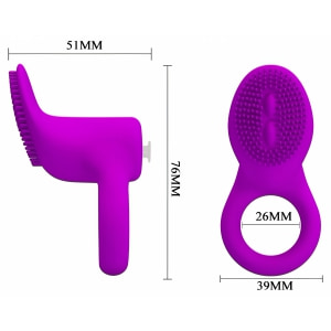 Inel Penis Cu Vibrații Pretty Love Cobra Mov Thumb 3