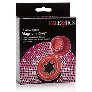 Inel Penis Dual Support Magnum Rosu Thumb 2