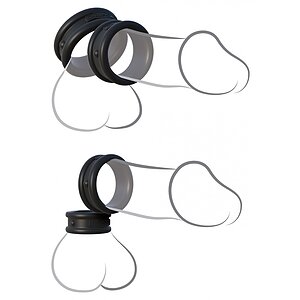 Inel Penis Max Width Silicone Negru Thumb 2