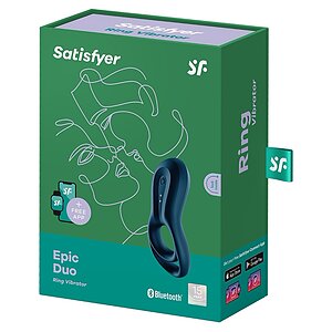 Inel Penis Satisfyer Epic Duo cu Vibrații Prin Aplicație