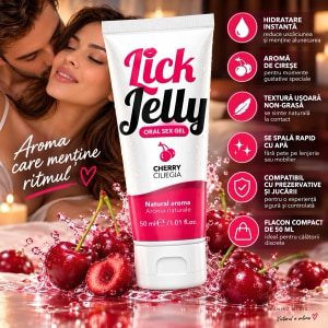 Lubrifiant Lick Jelly cu Aromă de Cireșe 50ml