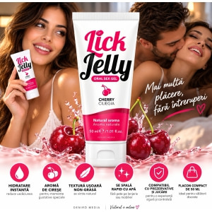 Lubrifiant Lick Jelly cu Aromă de Cireșe 50ml