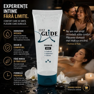 Lubrifiant Anal Just Glide Premium cu Pantenol 200 ml