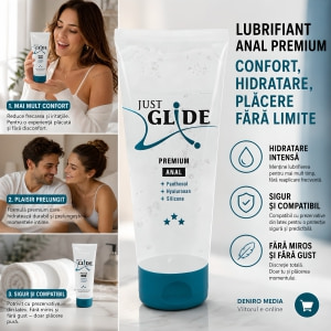 Lubrifiant Anal Just Glide Premium cu Pantenol 200 ml