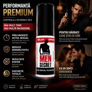 Pachet Spray Ejaculare Precoce Men Secret 15ml + Spray Stud 100 Original