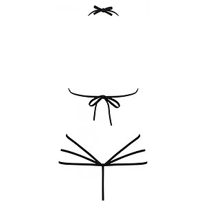 Lenjerie De Corp Obsessive Servitoare Negru S-M Thumb 1