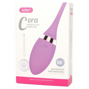 Leten Cora Ou Vibrator Reîncărcabil cu Telecomandă Discret Mov Thumb 2