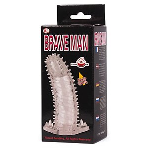 Manșon pentru Penis Transparent cu Striații Thumb 1