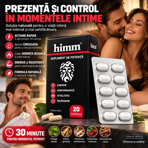 Capsule MaxRo Himm pentru Erecție și Rezistență 20 Bucăți