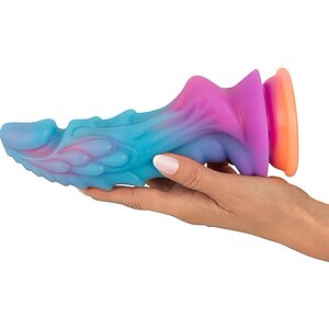 Mystic Dragon – Dildo Fosforescent cu Ventuză Puternică 21.5cm Multicolor