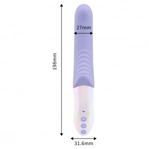 Nox Lana – Vibrator Ergonomic 10 Moduri, Reîncărcabil Mov