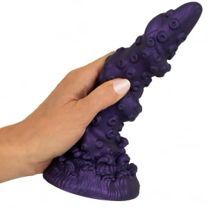 Octopus Prime — Dildo Din silicon Lichid, Ventuză 20.2 cm Mov