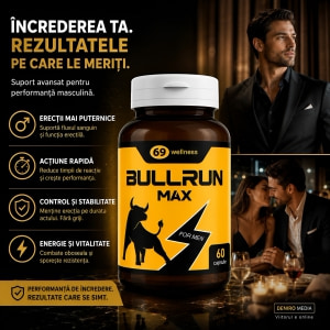 Pastile BullRun Max Ero pentru Potență 60 capsule
