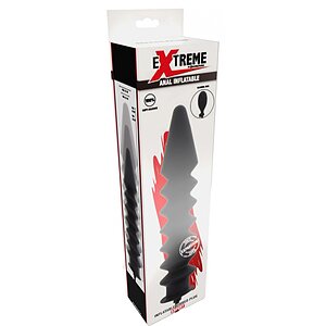 Plug Anal Gonflabil Hidden Desire — Striații Negru 28cm