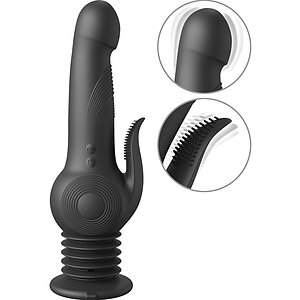 Pogo Thruster – Vibrator 3 Viteze, 10 Moduri, USB, Ventuză Negru
