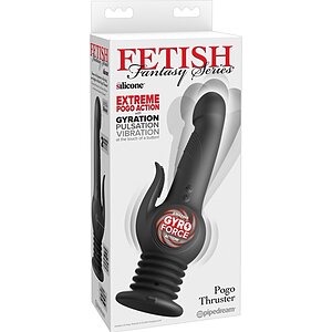 Pogo Thruster – Vibrator 3 Viteze, 10 Moduri, USB, Ventuză Negru