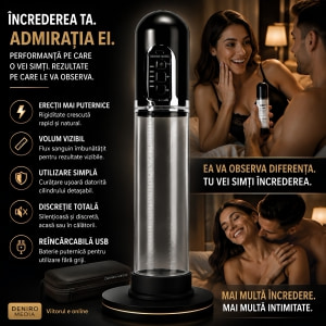 Pompă Penis X-MEN Electric Negru Thumb 3