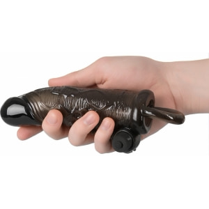 Prelungitor Penis Vibrator Regular Fit Negru Thumb 2