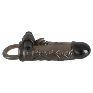 Prelungitor Penis Vibrator Regular Fit Negru Thumb 1
