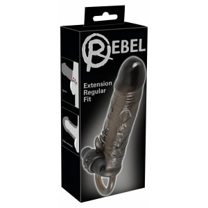 Prelungitor Penis Vibrator Regular Fit Negru Thumb 7