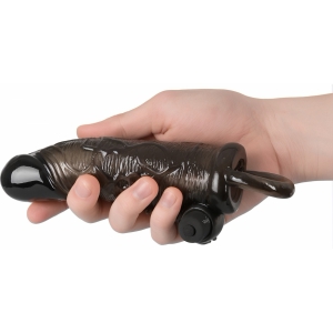 Prelungitor Penis Vibrator Regular Fit Negru Thumb 2