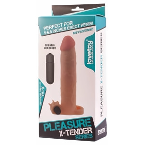 Manșon Penis X-Tender Vibro pentru Lungime și Grosime