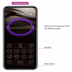 Pretty Love August Vibrator cu Aplicație 12 Funcții Mov Thumb 6