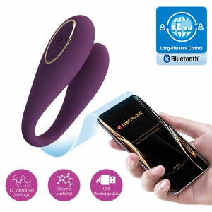 Pretty Love August Vibrator cu Aplicație 12 Funcții Mov Thumb 13