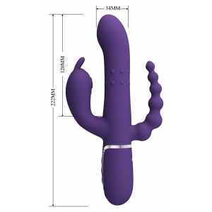 Pretty Love Cammy Vibrator Triplu Reîncărcabil Mov Thumb 6