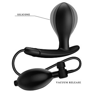 Dop Anal Gonflabil Pretty Love Drake 7.8cm Negru