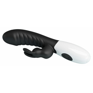 Pretty Love Naughty Bunny – Dublu Stimulator, 30 Moduri Negru