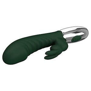 Pretty Love Naughty Bunny Green — 30 Moduri, Dublă Stimulare Verde