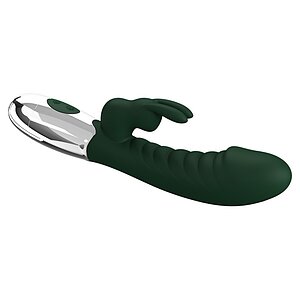 Pretty Love Naughty Bunny Green — 30 Moduri, Dublă Stimulare Verde