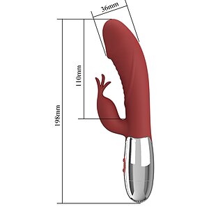 Pretty Love Rasmussen — Dual Punct G + Clitoris, 30 Moduri Roșu
