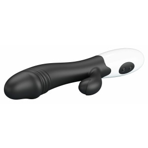 Pretty Love Snappy Black — Iepuraș Dual, 30 Moduri Negru