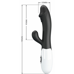 Pretty Love Snappy Black — Iepuraș Dual, 30 Moduri Negru Thumb 4