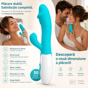 Pretty Love Snappy Rabbit Punct G, 30 Funcții Albastru Thumb 5