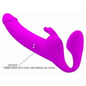 Pretty Love Zanini Vibrant Reîncărcabil Strapless Strap‑On Mov Thumb 6