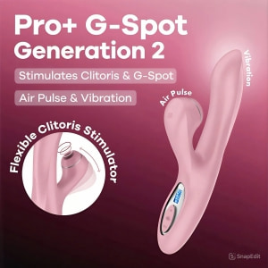 Satisfyer Rabbit Pro Punctul G, 10 Vibrații și 11 Presiuni Roz Thumb 2