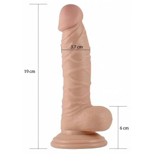 Dildo Realistic Real Extreme cu Ventuză și Testicule
