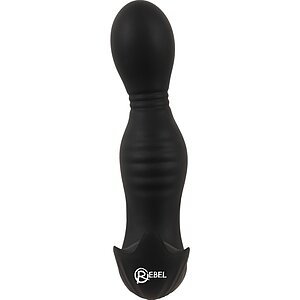 Plug Anal RC 2 Funcții, Rotativ și Vibrant Negru