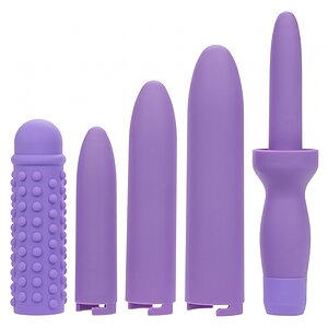 Set Dilatatoare Reîncărcabile 4 Mărimi + Manșon, 10 Moduri Mov
