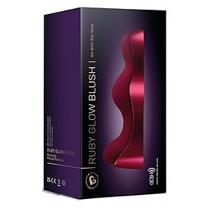 Rocks-Off Ruby Glow Blush — 2 Motoare, USB Reîncărcabil Vişiniu Thumb 6