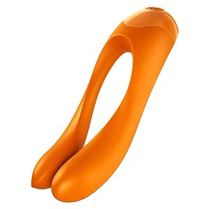 Satisfyer Candy Cane Finger Vibrator Portocaliu