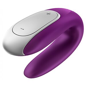 Vibrator Smart Satisfyer Double Fun pentru Cupluri Mov