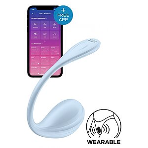 Satisfyer Smooth Petal Connect Vibrator Purtabil 12 Moduri Albastru