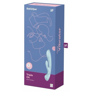 Triple Oh Satisfyer 3 Motoare 12+12 Moduri Reîncărcabil Albastru Thumb 5