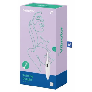 Satisfyer Twirling Delight White – Reîncărcabil, Discret Alb Thumb 4